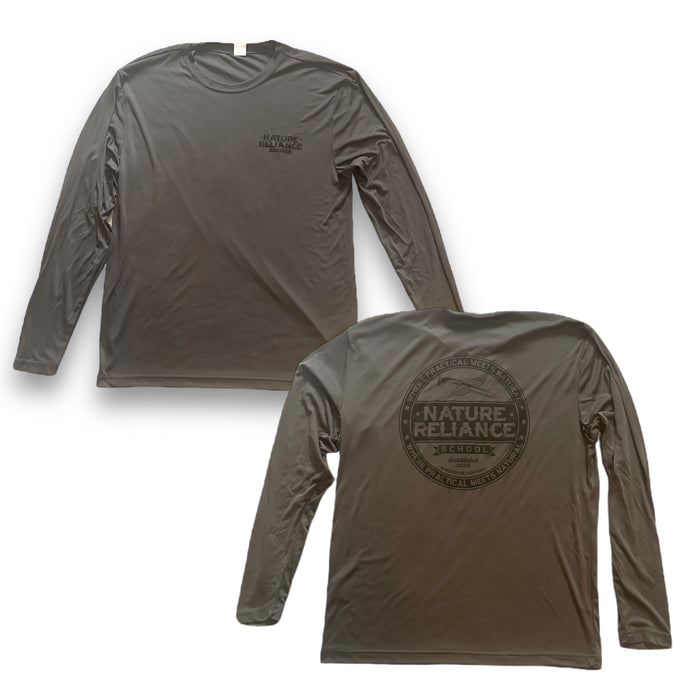 Front and Back, Long Sleeve Moisture-Wicking Polyester Shirt