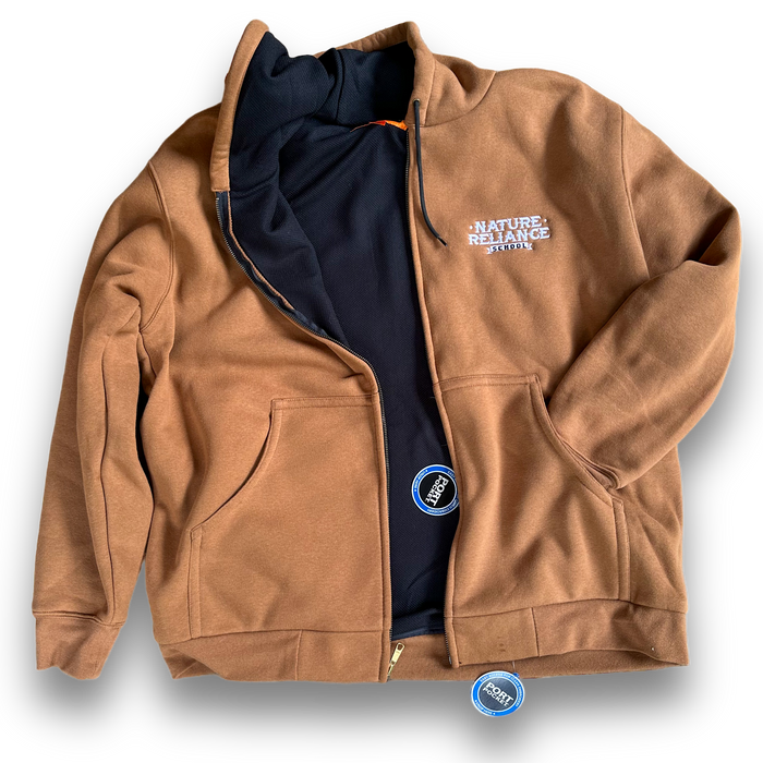 Heavyweight Full Zip Hooded Sweatshirt with Thermal Lining