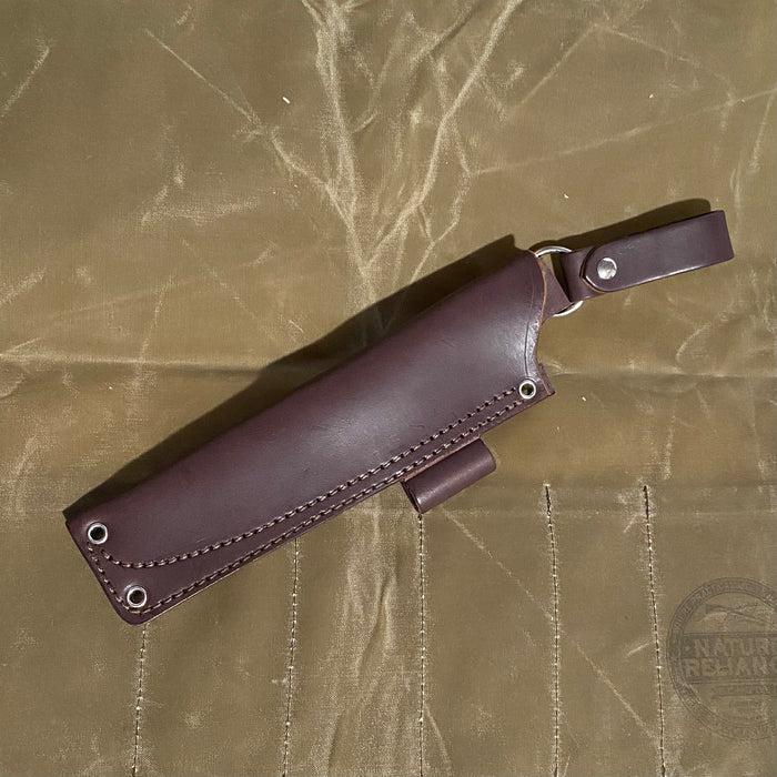 Left-handed leather sheath for the Shemanese Long Knife