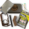 Survival Tin: All-Weather Kindling Fire Starter and Tiny Survival Guide
