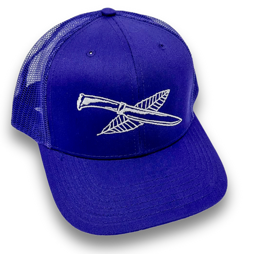 Nature Reliance School trucker hat in solid purple with a low-profile design and NRS logo on the front.