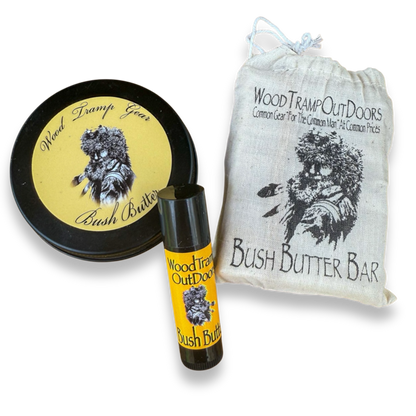 Bush Butter conditioning balm in tin, tube, and bar form from Wood Tramp Outdoors