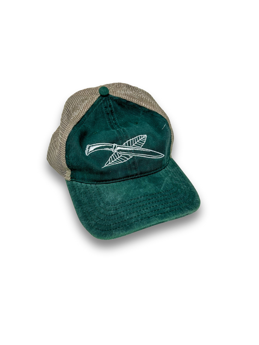 Green and Khaki Low Profile Trucker Hat