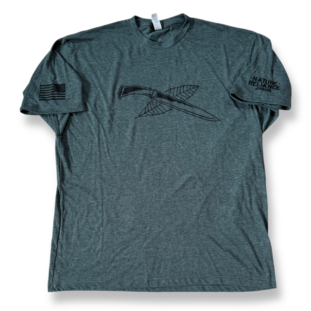 Dark Gray with Black Screen Print T-Shirt – A dark gray t-shirt featuring subtle black screen printing, ideal for a sleek, low-profile look.