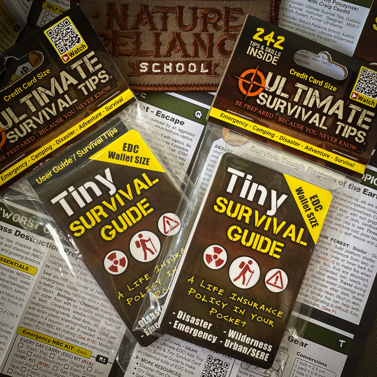 Survival Tin: All-Weather Kindling Fire Starter and Tiny Survival Guide