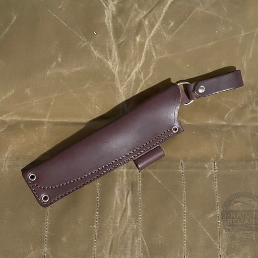 Left-handed leather sheath for the Shemanese Long Knife